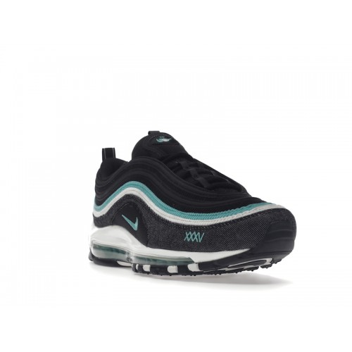 Кроссы Nike Air Max 97 Black Sport Turquoise - мужская сетка размеров