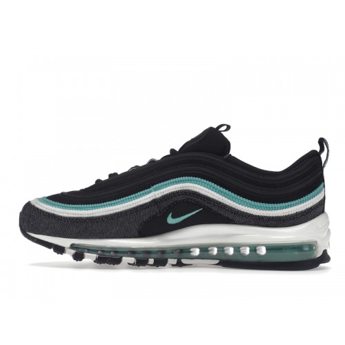 Кроссы Nike Air Max 97 Black Sport Turquoise - мужская сетка размеров