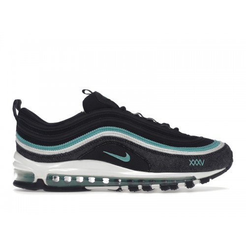 Кроссы Nike Air Max 97 Black Sport Turquoise - мужская сетка размеров