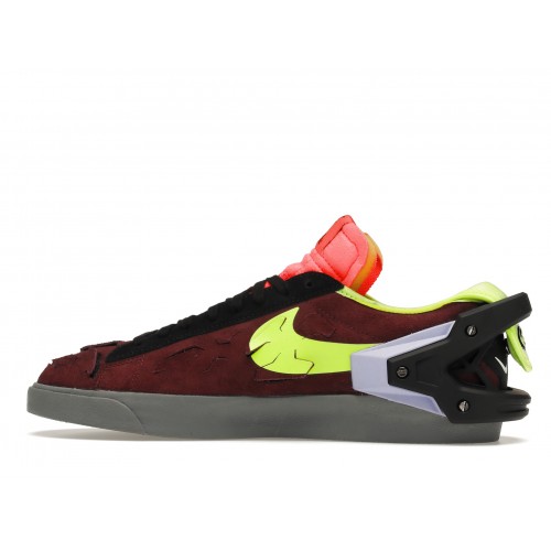 Кроссы Nike Blazer Low Acronym Night Maroon - мужская сетка размеров