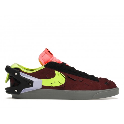 Кроссы Nike Blazer Low Acronym Night Maroon - мужская сетка размеров