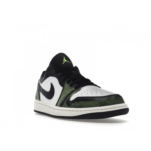 Кроссы Jordan 1 Low Wear Away Electric Green - мужская сетка размеров