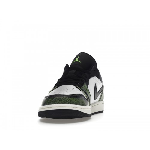 Кроссы Jordan 1 Low Wear Away Electric Green - мужская сетка размеров