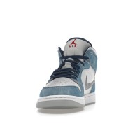 Jordan 1 Mid French Blue Fire Red