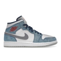 Кроссовки Jordan 1 Mid French Blue Fire Red