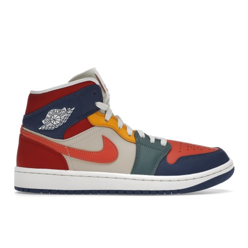 Кроссы Jordan 1 Mid SE Multi Color (2022) (W) - женская сетка размеров