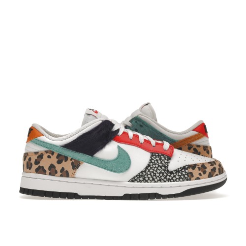 Кроссы Nike Dunk Low Safari Mix (W) - женская сетка размеров