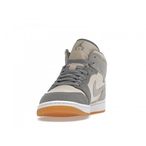 Кроссы Jordan 1 Mid SE Coconut Milk Particle Grey - мужская сетка размеров