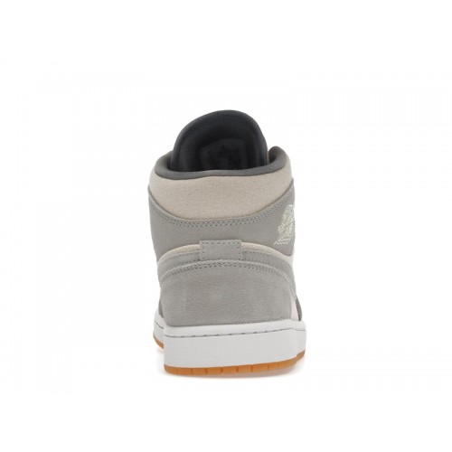 Кроссы Jordan 1 Mid SE Coconut Milk Particle Grey - мужская сетка размеров