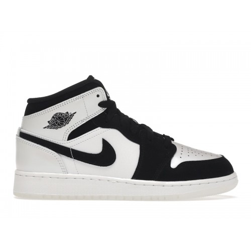 Кроссы Jordan 1 Mid Diamond Shorts (GS) - подростковая сетка размеров