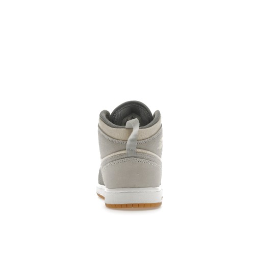 Кроссы Jordan 1 Mid SE Coconut Milk Particle Grey (PS) - подростковая сетка размеров
