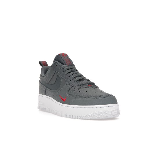 Кроссы Nike Air Force 1 Low LV8 Smoke Grey Red Reflective Swoosh - мужская сетка размеров