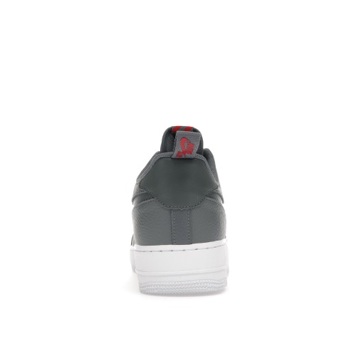 Кроссы Nike Air Force 1 Low LV8 Smoke Grey Red Reflective Swoosh - мужская сетка размеров