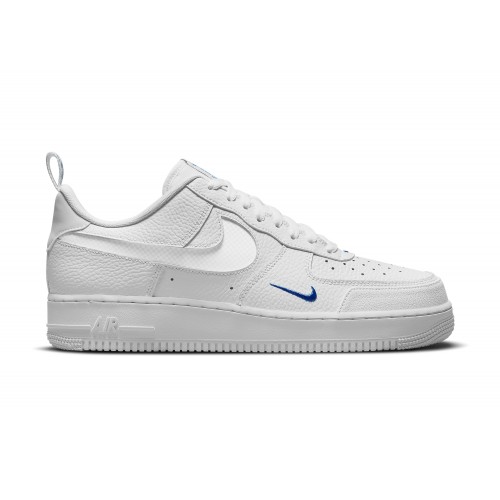 Кроссы Nike Air Force 1 Low White Grey Blue - мужская сетка размеров