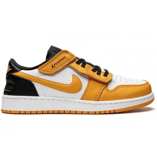 Air Jordan 1 Low Flyease GS Taxi White - подростковая сетка размеров