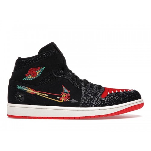 Кроссы Jordan 1 Mid SE Siempre Familia - мужская сетка размеров
