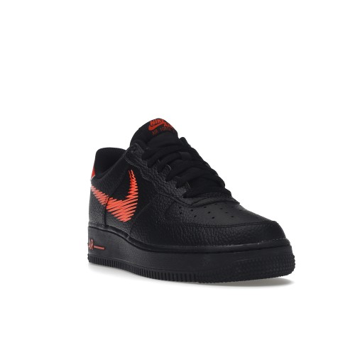 Кроссы Nike Air Force 1 Low Zig Zag Black Orange - мужская сетка размеров