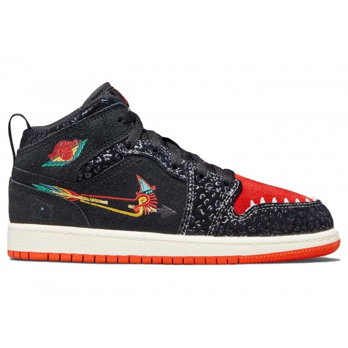 Кроссы Jordan 1 Mid SE Siempre Familia (PS) - подростковая сетка размеров