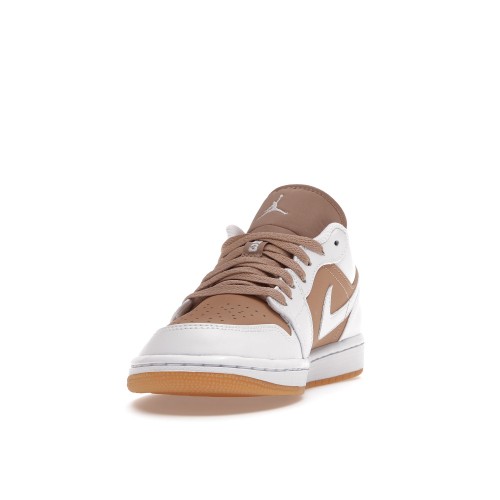 Кроссы Jordan 1 Low Gum White - мужская сетка размеров
