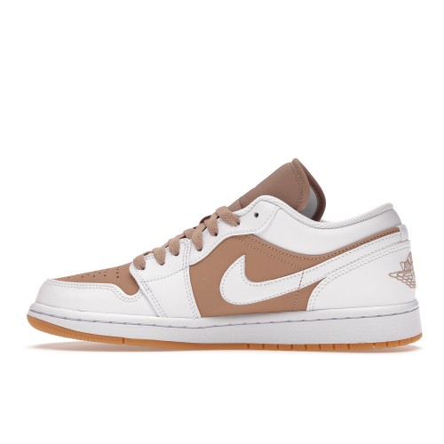 Кроссы Jordan 1 Low Gum White - мужская сетка размеров