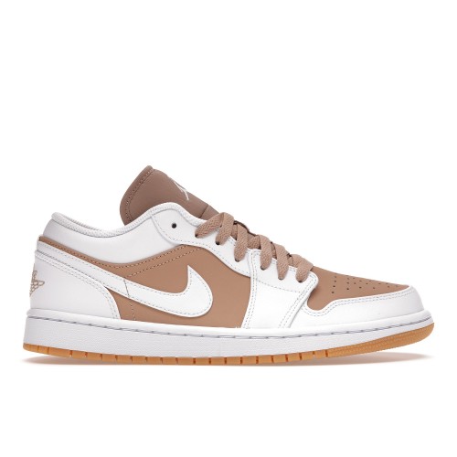 Кроссы Jordan 1 Low Gum White - мужская сетка размеров