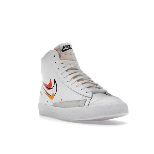 Кроссы Nike Blazer Mid 77 Multi-Swoosh White - мужская сетка размеров