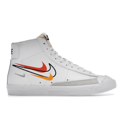 Кроссы Nike Blazer Mid 77 Multi-Swoosh White - мужская сетка размеров