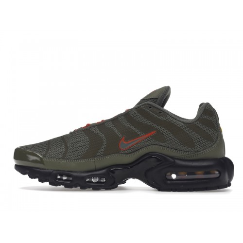 Кроссы Nike Air Max Plus Olive Reflective - мужская сетка размеров