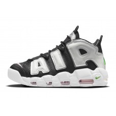 Женские кроссовки Nike Air More Uptempo Black White Green (W)