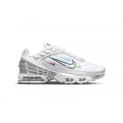 Подростковые кроссовки Nike Air Max Plus 3 White Multi Swoosh (GS) - подростковая сетка размеров