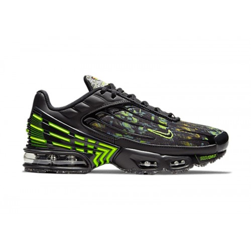 Кроссы Nike Air Max Plus 3 Black Volt (GS) - подростковая сетка размеров