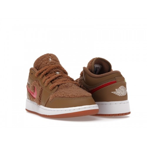 Кроссы Jordan 1 Low Utility Teddy Bear (GS) - подростковая сетка размеров