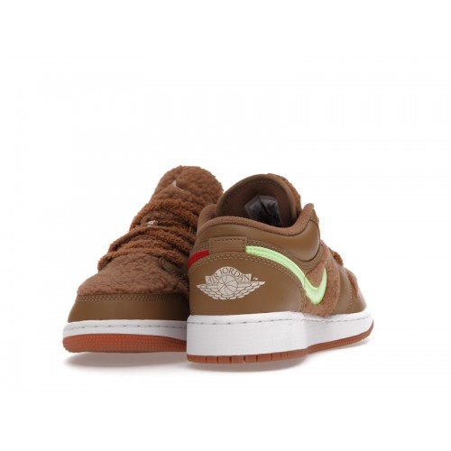 Кроссы Jordan 1 Low Utility Teddy Bear (GS) - подростковая сетка размеров