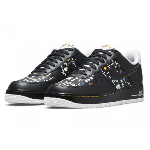 Кроссы Nike Air Force 1 Low 07 LV8 Hangul Day Black - мужская сетка размеров