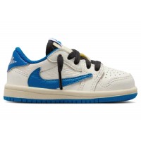Малышам Jordan 1 Retro Low OG SP Fragment x Travis Scott Sail Military Blue (TD)