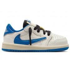 Малышам Jordan 1 Retro Low OG SP Fragment x Travis Scott Sail Military Blue (TD)