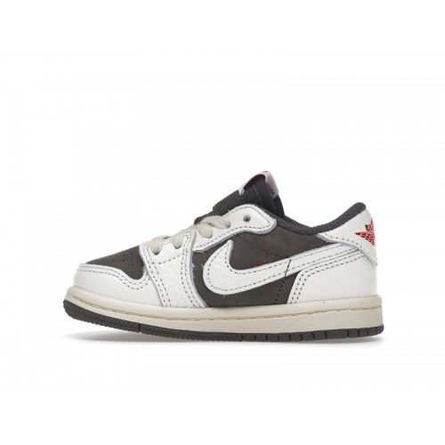 Кроссы Jordan 1 Retro Low OG SP Travis Scott Reverse Mocha (TD) - детская сетка размеров