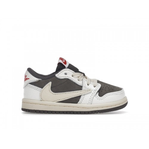 Кроссы Jordan 1 Retro Low OG SP Travis Scott Reverse Mocha (TD) - детская сетка размеров