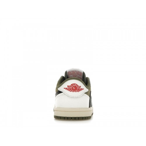 Кроссы Jordan 1 Retro Low OG SP Travis Scott Medium Olive (TD) - детская сетка размеров