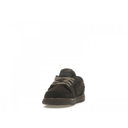 Кроссы Jordan 1 Retro Low OG SP Travis Scott Velvet Brown (TD) - детская сетка размеров