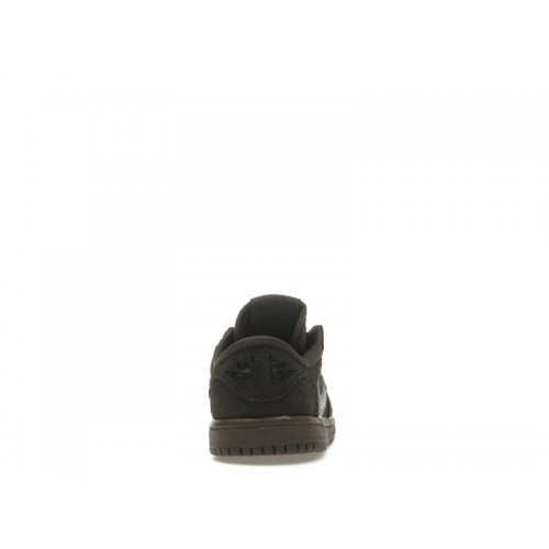 Кроссы Jordan 1 Retro Low OG SP Travis Scott Velvet Brown (TD) - детская сетка размеров