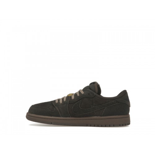 Кроссы Jordan 1 Retro Low OG SP Travis Scott Velvet Brown (PS) - детская сетка размеров