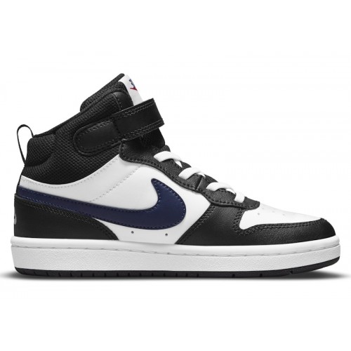 Nike Court Borough Mid 2 White Black University Red (PS) - детская сетка размеров