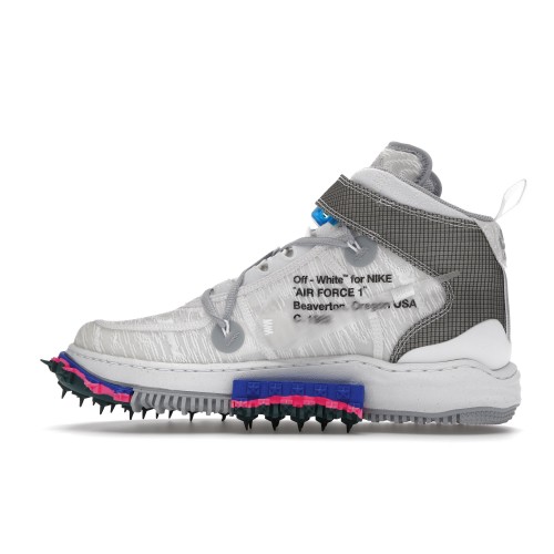 Кроссы Nike Air Force 1 Mid Off-White White - мужская сетка размеров