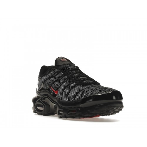 Кроссы Nike Air Max Plus Metal Mesh Black Red - мужская сетка размеров