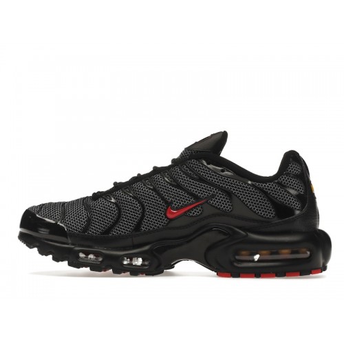 Кроссы Nike Air Max Plus Metal Mesh Black Red - мужская сетка размеров