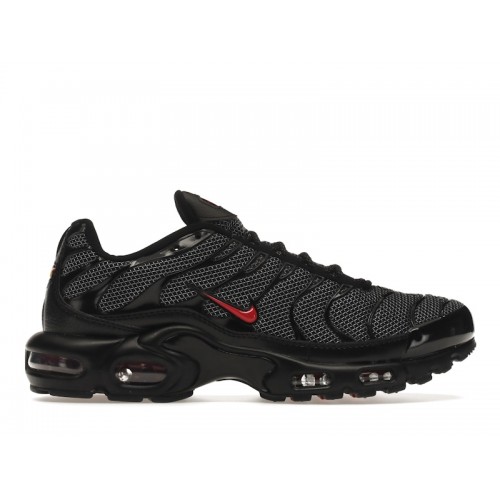 Кроссы Nike Air Max Plus Metal Mesh Black Red - мужская сетка размеров