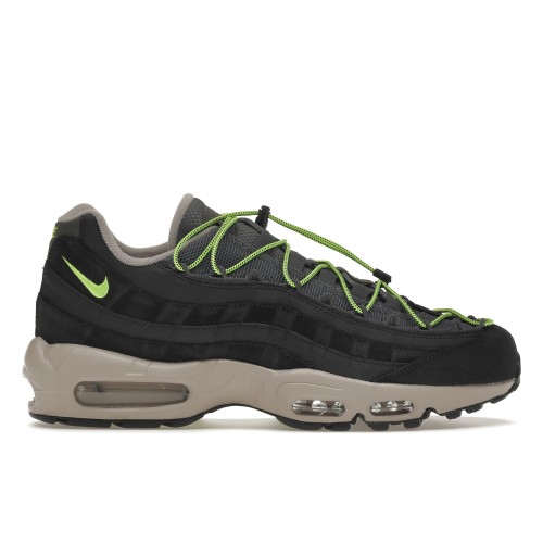 Кроссы Nike Air Max 95 Speed Lacing Off Noir Volt - мужская сетка размеров