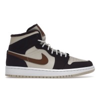 Женские кроссовки Jordan 1 Mid SE Brown Basalt Oatmeal (W)