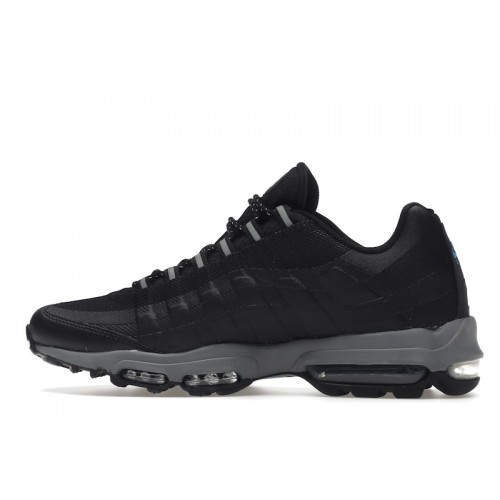 Кроссы Nike Air Max 95 Ultra Black Blue Grey - мужская сетка размеров